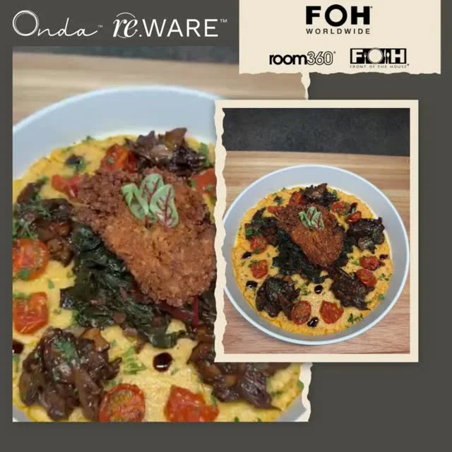 It started as a water bottle. Now it’s the star of the table. ✨
Onda™ by @fohworldwide turns recycled PET into durable, dishwasher-safe dinnerware.

@chefmills614 plating is proof that purpose and presentation can go hand in hand.
📲 Ready to make a sustainable splash? Let’s chat about Onda™.
#FOHinc #FOHFam #PerfectlyPlated #FOHFridayFeels #FOHInAction #OndaCollection #SustainableStyle #ChefInspired #weareMAFSI