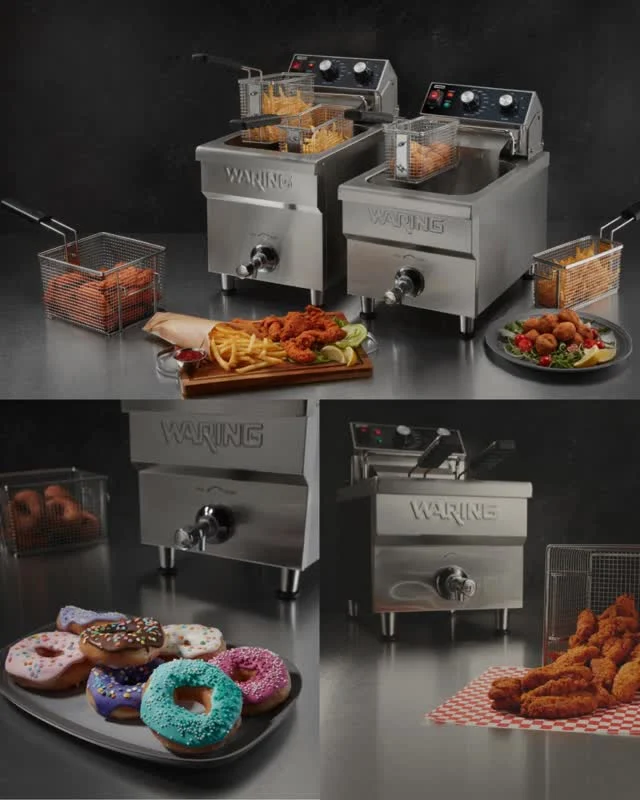 🍟 Crispy goals start with the right equipment — and the NEW @waringproducts deep fryers are here to deliver.

Available in 10-lb and 15-lb capacities, these heavy-duty powerhouses heat fast, recover quickly, and keep your kitchen running strong.

📲 Want to see how these could work in your kitchen? Reach out — we’ve got you.