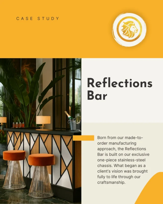 Ever wonder how a Lion’s Wood piece goes from idea to “OK wait… I need this in my space”? 👀
It’s not just about looking good (although this one definitely does). Every Lion’s Wood design starts with a real purpose: solving a need for the end user — then making it stunning.

✨Introducing the newest launch: The Reflections Bar ✨

Sleek, functional, and built to make any hospitality space feel next level.
👉 Want to learn more or spec this bar for an upcoming project?
@lwbanquetfurniture