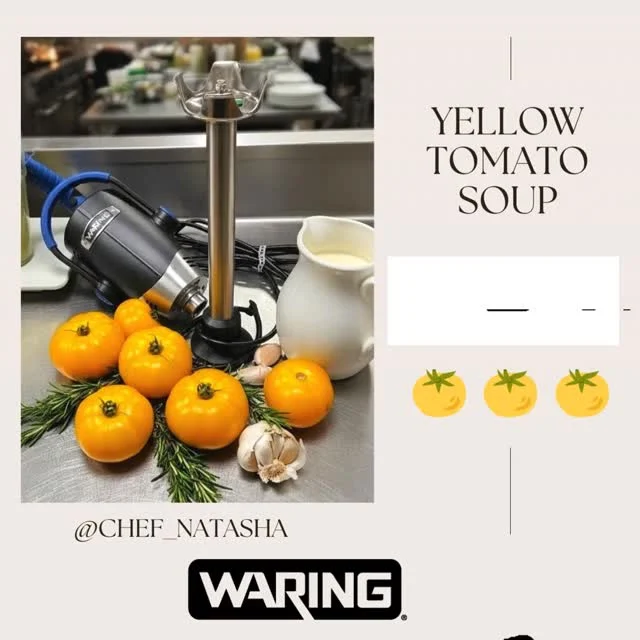 When life gives you yellow tomatoes… make soup. 🍅✨

@chef_natasha used the @waringproducts Big Stick to create this vibrant Yellow Tomato Soup, and we’re sharing the recipe so you can try it yourself.

Check out the recipe in our bio.
Want to see how Waring can enhance your recipes? Contact us! 💛