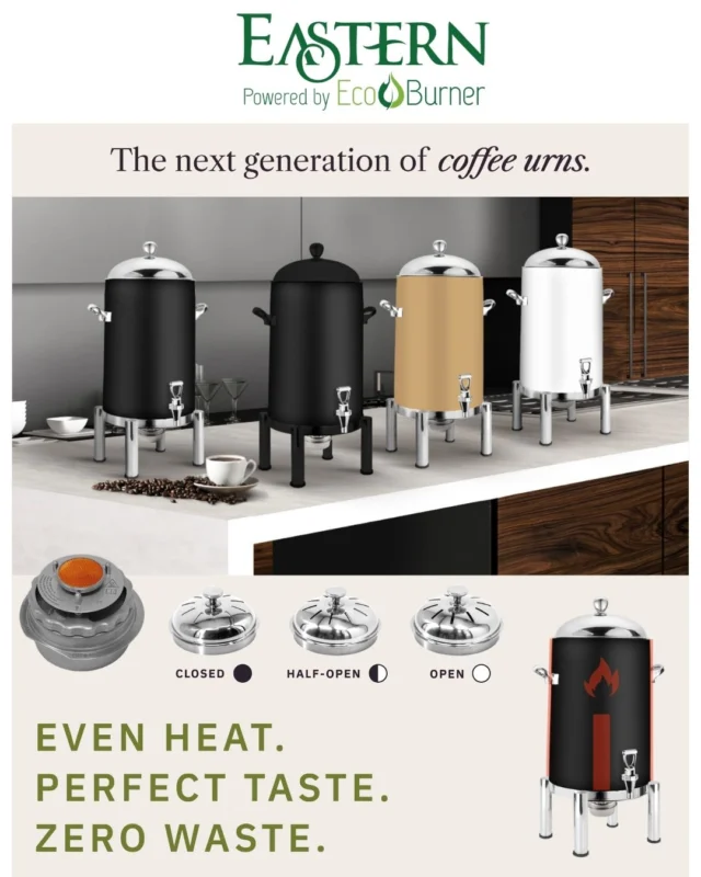 The next generation of coffee urns is here 👀☕
Designed for @ecoburner 🔥 and built for consistency.

✔️ Even heat throughout
✔️ Better taste
✔️ Less waste

Because every cup should hold up—from first pour to last 🙌
Let’s connect and check it out!

@easterntabletop