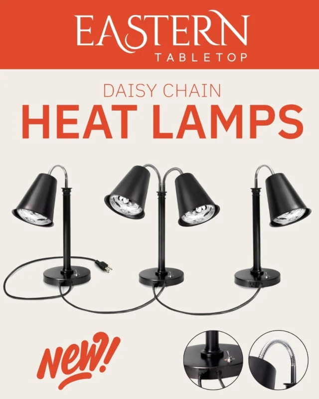 Good food deserves a proper spotlight… or in this case, heat lamp 😉

@easterntabletop makes it easier than ever with stainless steel construction, flexible double shade options, and the ability to daisy chain up to three units for a clean, seamless setup 🔥

Curious how it fits your line? Let’s connect and check it out together!