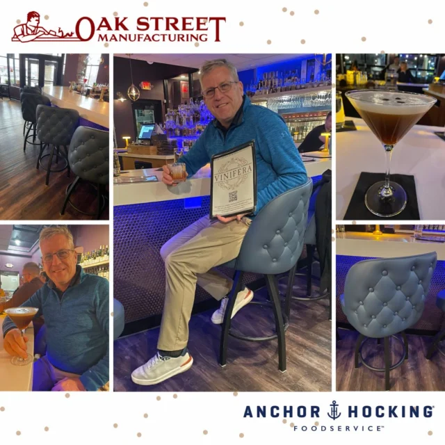 From install to in-use—this is our favorite part 👀
Chuck stopped by Vinifera to check out this fun install featuring @oakstreetmfg seating + @anchorhockingfoodservice… and let’s just say, he got comfortable fast

We’ll call it a successful install when no one wants to leave their seats 😉🪑
📍 Working on a new location? Message us—we’ll help you create a space people want to stay in