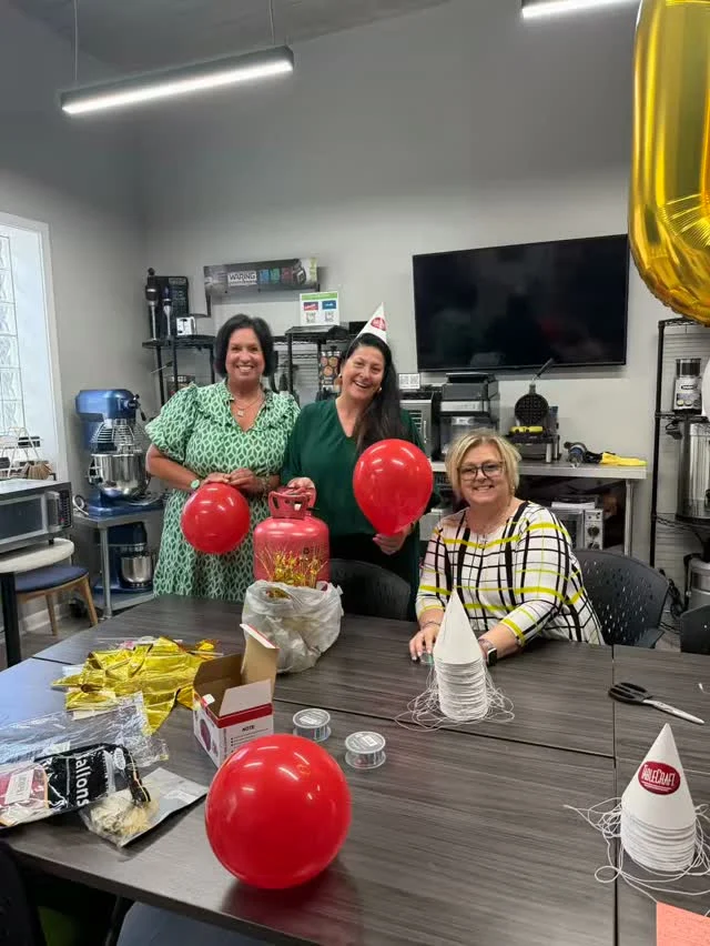 Some sales meetings have agendas.

This one had birthday cake, gifts, celebrations, and a few new product introductions squeezed in between. 🎉

We had a great time celebrating @tablecraft_fs 80th birthday recently with @thewasserstromcompany in Columbus, Ohio. Happy 80th to an incredible manufacturer and thanks for giving us a reason to party on a weekday.

Reach out if you'd like to explore what's new from TableCraft. ❤️🍰