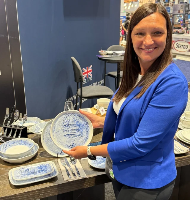 🎣 We asked Sara to hold the plate for just a second...

We're still trying to convince her to give it back. 🐟💙
Can you blame her? The Fresco collection by @Churchill1795 is making serious waves with its charming blue fish design and coastal-inspired style. Whether it's seafood, salads, or your chef's latest catch, this plate is ready to make every dish feel like a day by the sea.

Who else is hooked? 🌊