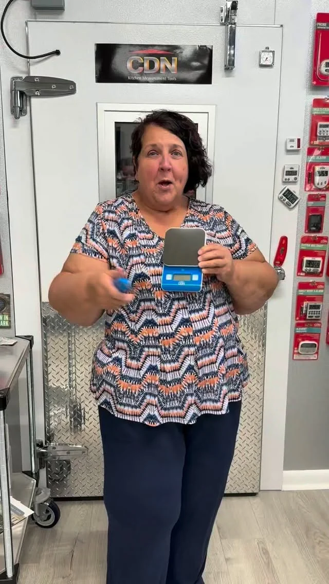 Marie is on a mission to defend every kitchen from inaccurate temperatures and mealtime guesswork. ⚔️🌡️
Armed with a @CDNmeasurement thermometer and protected by her trusty CDN scale, she's ready to defeat guesswork one meal at a time. Bad measurements and overcooked meals never stood a chance.

Let's connect and explore the full CDN lineup.