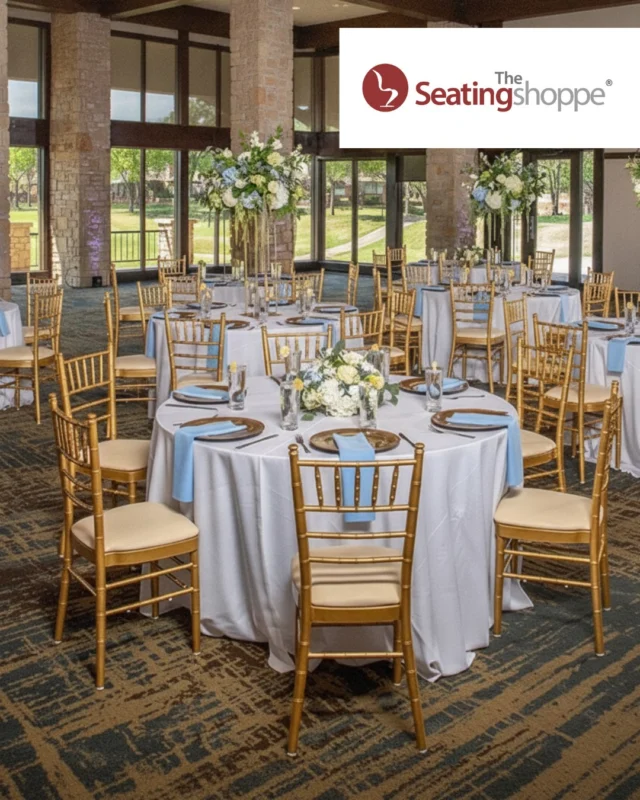 Wedding season is in full swing... and let's be honest—the bride isn't the only one under pressure. 💍✨

Event centers need seating that's as beautiful as it is practical, and Chiavari chairs from @theseatingshoppe check both boxes. Elegant enough for "I do," durable enough for back-to-back weekends, and easy to set up, stack, and store when the celebration is over. 🪑🤍

If your venue is ready for a seating upgrade, let's connect. We'd love to help you explore The Seating Shoppe's Chiavari chair options and find the right fit for your space.