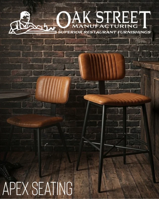 Take a seat. No, seriously. 😏

@oakstreetmfg's Apex Seating is bringing black metal + cognac vinyl together for a look that feels right at home in restaurants, bars, cafés, and hospitality spaces.

And here’s something every project timeline likes to hear: IN STOCK & READY TO SHIP. 🙌

Got seating on your project list? Message us and we’ll help connect you with Oak Street to explore the options.