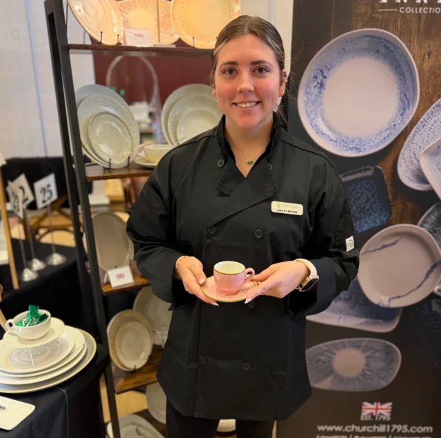 Ashley’s got the tea…and the tabletop to match. ☕👀

This Petal Pink cup and saucer from @churchill_1795's Stonecast collection is proof that a little color can bring a whole lot of personality to the table. Cute? Yes. Quiet? Absolutely not. 💗

Want to see more from Churchill? DM us and come explore the options at our Experience Center!